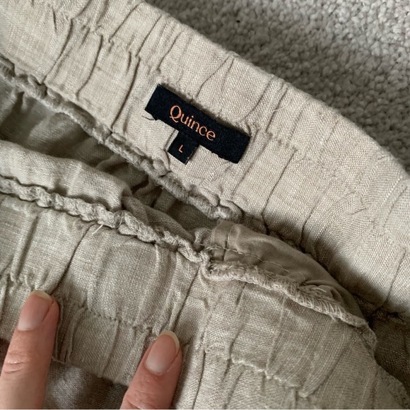 Quince Cream 100% Linen Skirt - Picture 4 of 9